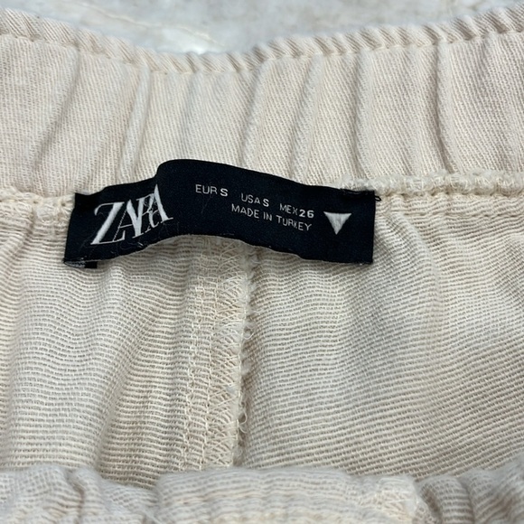 ZARA High Rise Slouchy Tapered Pants – Ivory, Size Small - Picture 12 of 14
